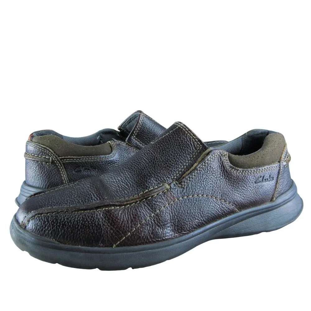 Clarks Men's Lightweight Loafer Brown Leather Size 9.5M Gently Used 2025‎